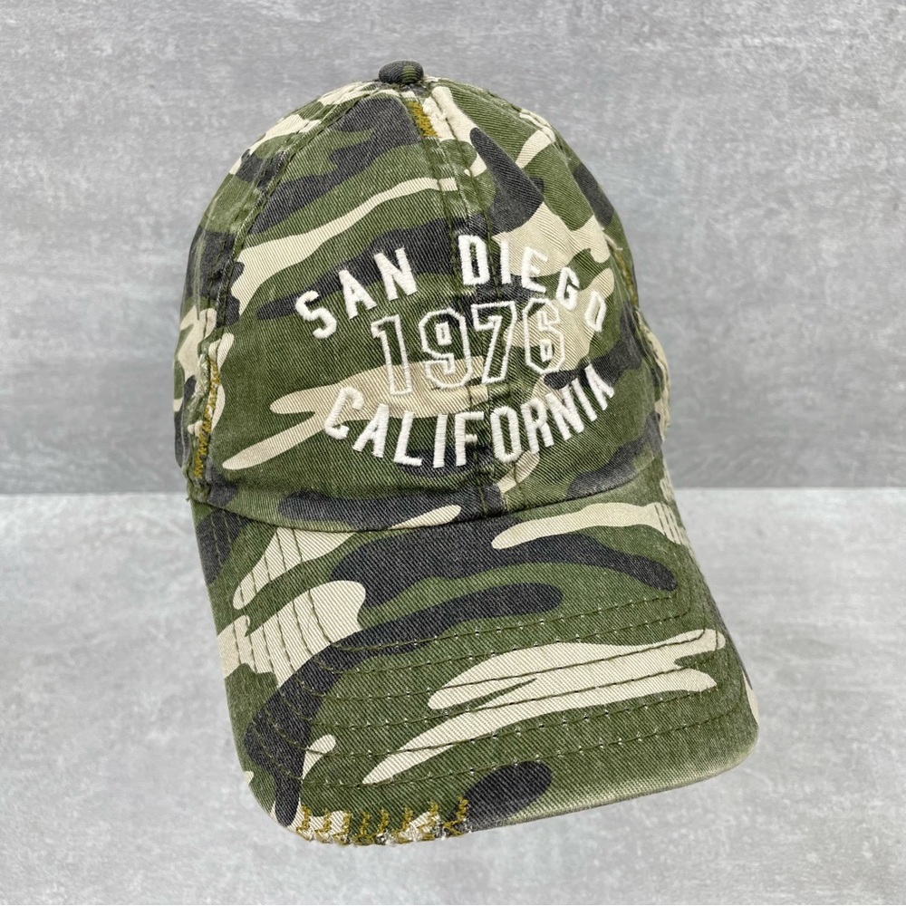 SAN DIEGO 1976 CALIFORNIA Hat Ball Cap Adjustable SNAPBACK Mesh Back Camo